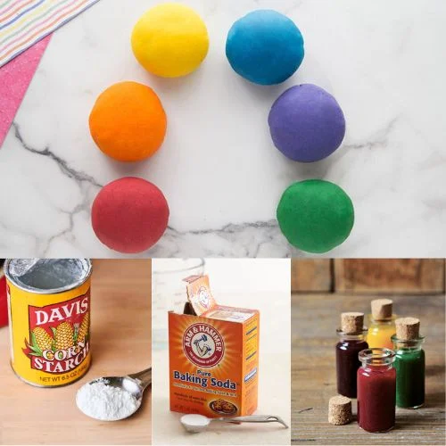 Playdough recipe using cornstarch and
baking soda