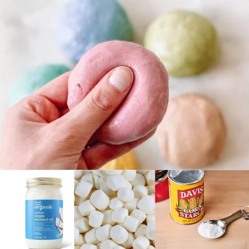 Edible playdough with marshmallows