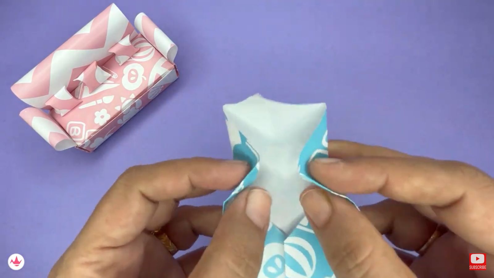 How To Make Paper Sofa Step By Step Video Tutorial And Pictures