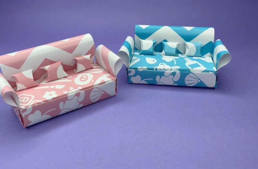 How To Make Paper Sofa – Step By Step Video Tutorial And Pictures