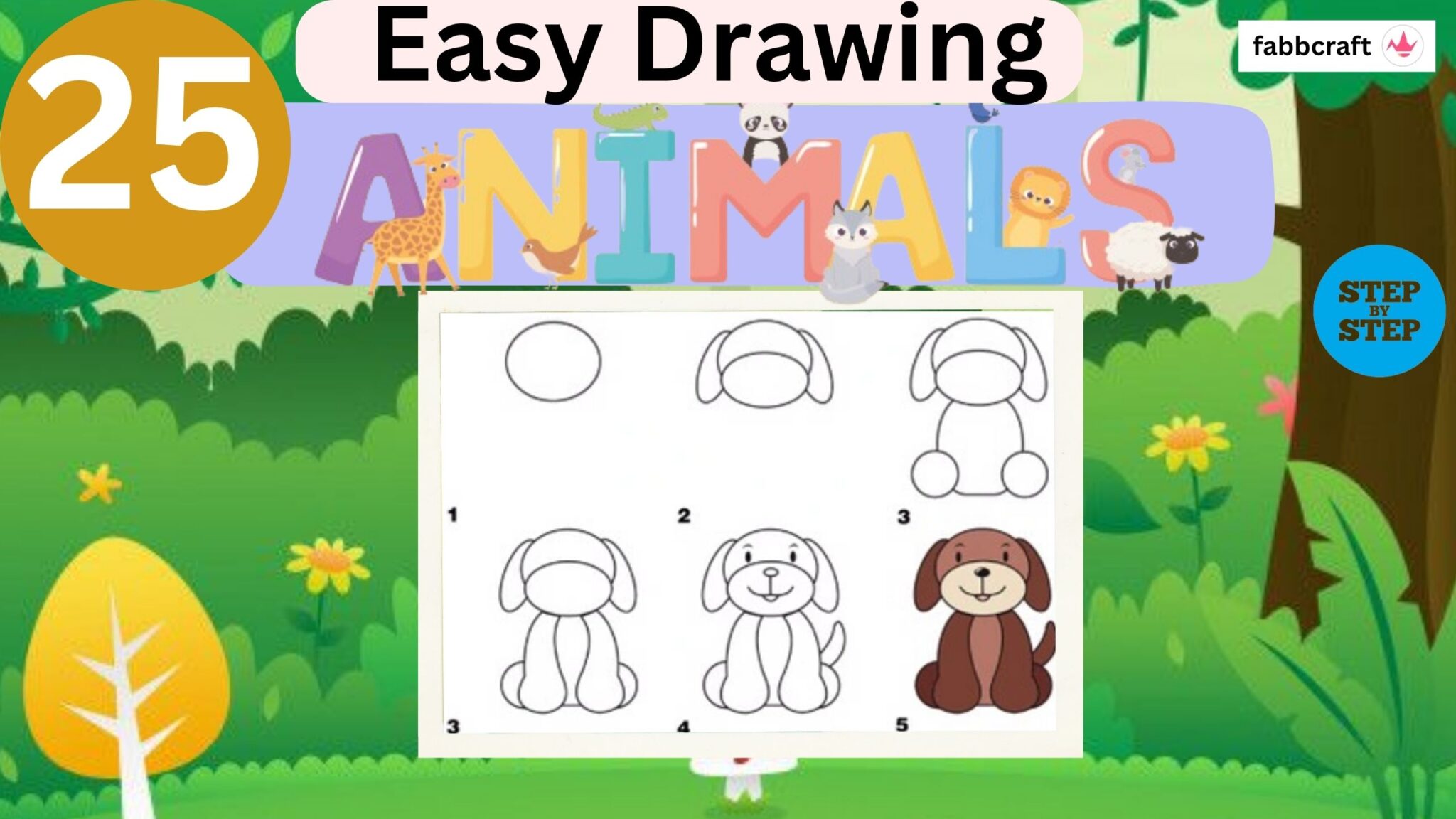 25 Easy Animal Drawings For Kids - fabbcraft